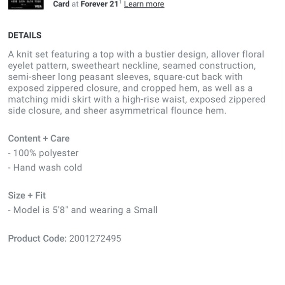 Floral Eyelet Top and Skirt Set - Picture 7 of 7